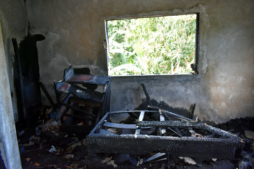 ROSEMOUNT HOUSE - INSIDE VIEW, BURNT FURNITURE